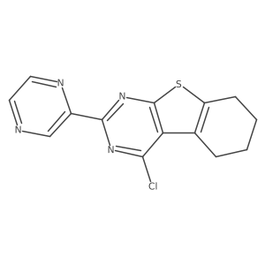 3-Chloro-5-(pyrazin-2-yl)-8-thia-4,6-diazatricyclo[7.4.0.0^{2,7}]trideca-1(9),2,4,6-tetraene结构式