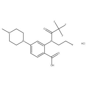 2-[(2-Fluoroethyl)(trifluoroacetyl)amino]-4-(4-methylpiperazin-1-yl)benzoic acid hydrochloride Structure