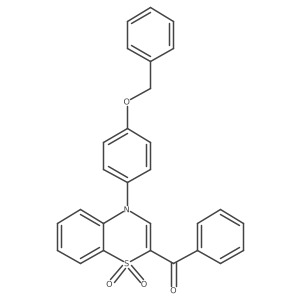 {4-[4-(benzyloxy)phenyl]-1,1-dioxido-4H-1,4-benzothiazin-2-yl}(phenyl)methanone结构式