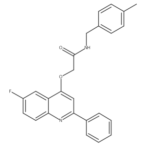 2-((6-fluoro-2-phenylquinolin-4-yl)oxy)-N-(4-methylbenzyl)acetamide结构式