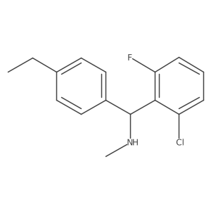 2-Chloro-I+/--(4-ethylphenyl)-6-fluoro-N-methylbenzenemethanamine结构式