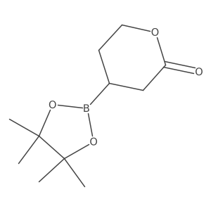 4-(4,4,5,5-Tetramethyl-1,3,2-dioxaborolan-2-yl)tetrahydro-2H-pyran-2-one结构式