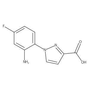 1-(2-amino-4-fluorophenyl)-1H-pyrazole-3-carboxylic acid结构式