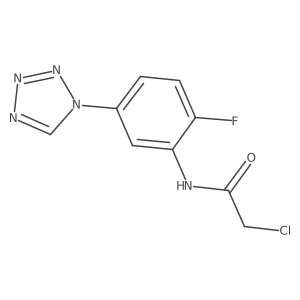 2-chloro-N-[2-fluoro-5-(1H-1,2,3,4-tetrazol-1-yl)phenyl]acetamide结构式
