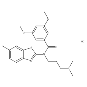 N-(3-(dimethylamino)propyl)-3,5-dimethoxy-N-(6-methylbenzo[d]thiazol-2-yl)benzamide hydrochloride Structure