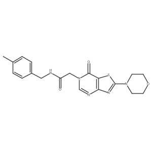 N-(4-methylbenzyl)-2-(2-morpholino-7-oxothiazolo[4,5-d]pyrimidin-6(7H)-yl)acetamide结构式