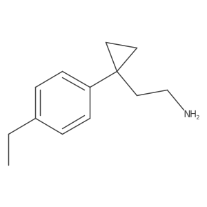 2-[1-(4-Ethylphenyl)cyclopropyl]ethan-1-amine结构式