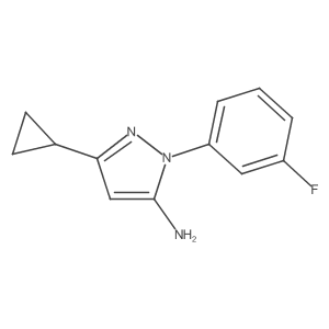 3-Cyclopropyl-1-(3-fluorophenyl)-1H-pyrazol-5-amine结构式