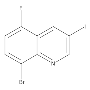 8-Bromo-5-fluoro-3-iodoquinoline结构式