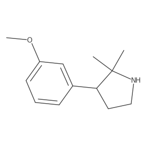 3-(3-Methoxyphenyl)-2,2-dimethylpyrrolidine结构式