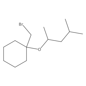 1-(Bromomethyl)-1-((4-methylpentan-2-yl)oxy)cyclohexane结构式