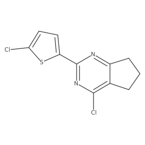 4-chloro-2-(5-chlorothiophen-2-yl)-5H,6H,7H-cyclopenta[d]pyrimidine Structure