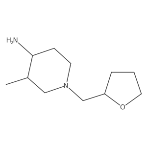 3-Methyl-1-((tetrahydrofuran-2-yl)methyl)piperidin-4-amine结构式