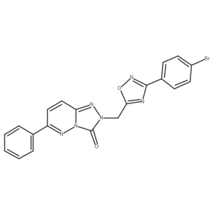 2-((3-(4-bromophenyl)-1,2,4-oxadiazol-5-yl)methyl)-6-phenyl-[1,2,4]triazolo[4,3-b]pyridazin-3(2H)-one结构式