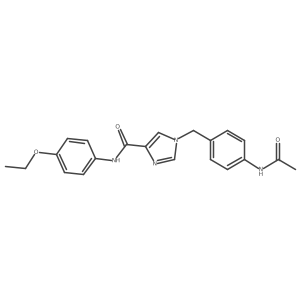 1-(4-acetamidobenzyl)-N-(4-ethoxyphenyl)-1H-imidazole-4-carboxamide结构式