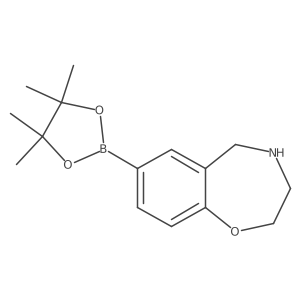 7-(4,4,5,5-Tetramethyl-1,3,2-dioxaborolan-2-yl)-2,3,4,5-tetrahydro-1,4-benzoxazepine结构式