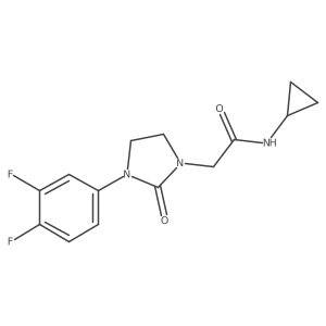 N-cyclopropyl-2-[3-(3,4-difluorophenyl)-2-oxoimidazolidin-1-yl]acetamide Structure