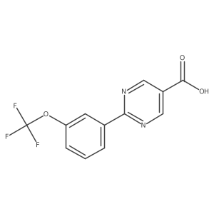 2-(3-(Trifluoromethoxy)phenyl)pyrimidine-5-carboxylic acid结构式