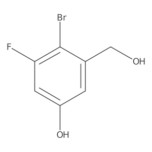 2-Bromo-3-fluoro-5-hydroxybenzyl alcohol Structure