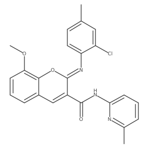 (2Z)-2-[(2-chloro-4-methylphenyl)imino]-8-methoxy-N-(6-methylpyridin-2-yl)-2H-chromene-3-carboxamide Structure