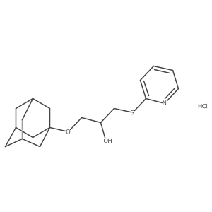 1-((3s,5s,7s)-Adamantan-1-yloxy)-3-(pyridin-2-ylthio)propan-2-ol hydrochloride结构式