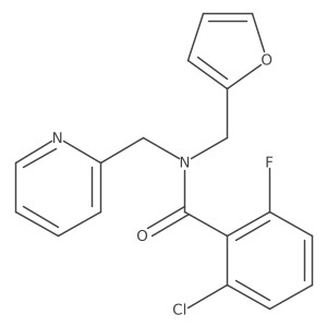 2-chloro-6-fluoro-N-(furan-2-ylmethyl)-N-(pyridin-2-ylmethyl)benzamide结构式