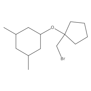 1-{[1-(Bromomethyl)cyclopentyl]oxy}-3,5-dimethylcyclohexane Structure