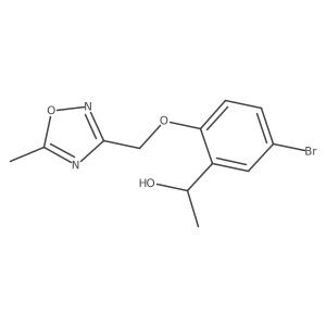 Benzenemethanol, 5-bromo-I+/--methyl-2-[(5-methyl-1,2,4-oxadiazol-3-yl)methoxy]-, (I+/-S)-结构式
