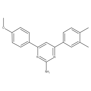 4-(3,4-Dimethylphenyl)-6-(4-methoxyphenyl)pyrimidin-2-amine结构式