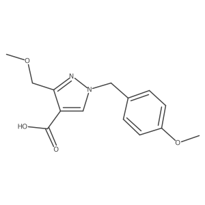 1-(4-methoxybenzyl)-3-(methoxymethyl)-1H-pyrazole-4-carboxylic acid Structure