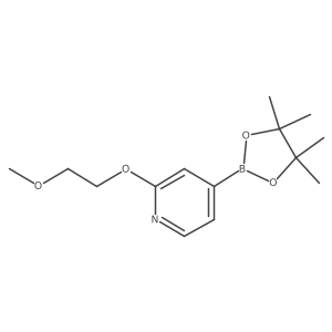 2-(2-Methoxyethoxy)-4-(4,4,5,5-tetramethyl-1,3,2-dioxaborolan-2-YL)pyridine结构式