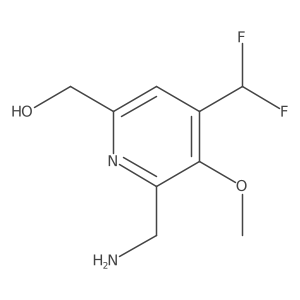 2-(Aminomethyl)-4-(difluoromethyl)-3-methoxypyridine-6-methanol结构式