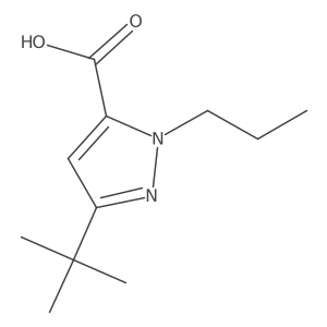 3-Tert-butyl-1-propyl-1H-pyrazole-5-carboxylic acid结构式