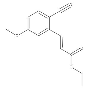 (E)-Ethyl 3-(2-cyano-5-methoxyphenyl)acrylate结构式