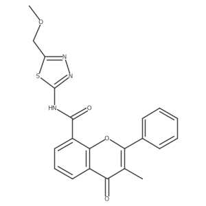 N-(5-(methoxymethyl)-1,3,4-thiadiazol-2-yl)-3-methyl-4-oxo-2-phenyl-4H-chromene-8-carboxamide Structure