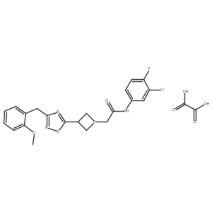 N-(3-chloro-4-fluorophenyl)-2-(3-(3-(2-methoxybenzyl)-1,2,4-oxadiazol-5-yl)azetidin-1-yl)acetamide oxalate Structure