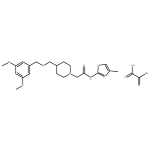 2-(4-(((3,5-dimethoxybenzyl)oxy)methyl)piperidin-1-yl)-N-(4-methylthiazol-2-yl)acetamide oxalate Structure