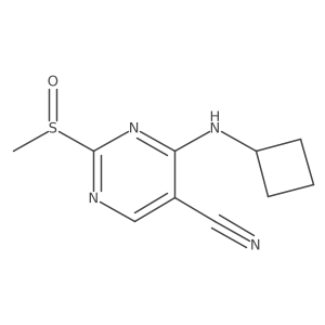 4-(Cyclobutylamino)-2-methylsulfinylpyrimidine-5-carbonitrile结构式