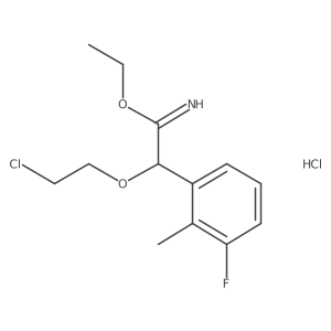 Ethyl 2-(2-chloroethoxy)-2-(3-fluoro-2-methylphenyl)acetimidate hydrochloride结构式