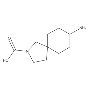 8-Amino-2-azaspiro[4.5]decane-2-carboxylic acid结构式