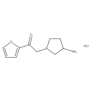 2-(3-Aminopyrrolidin-1-yl)-1-(furan-2-yl)ethanone hydrochloride Structure