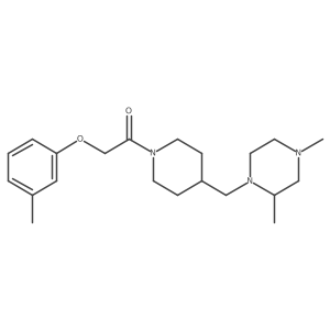 1-(4-((2,4-Dimethylpiperazin-1-yl)methyl)piperidin-1-yl)-2-(m-tolyloxy)ethanone Structure