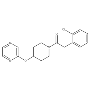 2-(2-Chlorophenyl)-1-(4-(pyrazin-2-yloxy)piperidin-1-yl)ethanone结构式