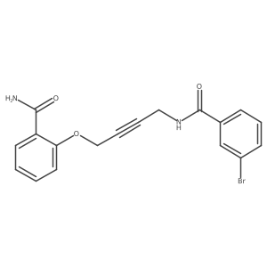 3-bromo-N-[4-(2-carbamoylphenoxy)but-2-yn-1-yl]benzamide Structure