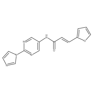 (E)-N-(2-(1H-imidazol-1-yl)pyrimidin-5-yl)-3-(furan-2-yl)acrylamide Structure