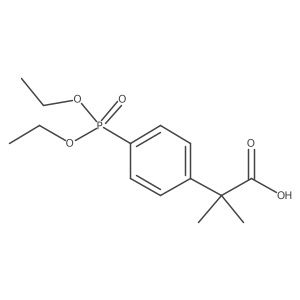2-(4-Diethoxyphosphorylphenyl)-2-methylpropanoic acid结构式