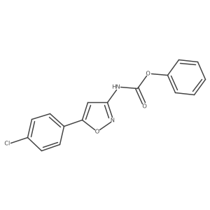phenyl N-[5-(4-chlorophenyl)-1,2-oxazol-3-yl]carbamate结构式