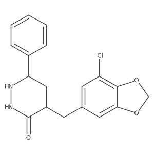 4-[(7-Chloro-1,3-benzodioxol-5-yl)methyl]-6-phenyldiazinan-3-one结构式
