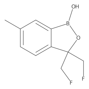 3,3-bis(fluoromethyl)-6-methylbenzo[c][1,2]oxaborol-1(3H)-ol结构式
