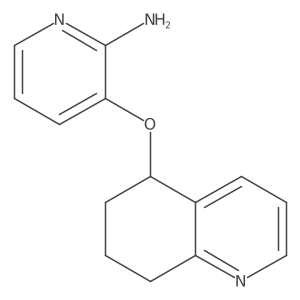 3-[(5,6,7,8-Tetrahydro-5-quinolinyl)oxy]-2-pyridinamine结构式